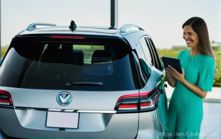 하이브리드 차량을 구매할 때의 세금 혜택 - **Prompt 1: Instant Savings at the Dealership**
"A happy, diverse young couple (mid-30s) and the...