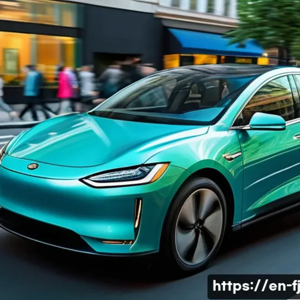 하이브리드 차량과 전기차의 차이점 - A sleek, modern hybrid car driving smoothly through an urban environment during daytime, showcasing ...