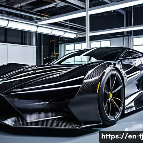 하이브리드 차량의 경량화 기술 - A futuristic hybrid vehicle chassis made from carbon fiber reinforced polymer (CFRP) panels, showcas...
