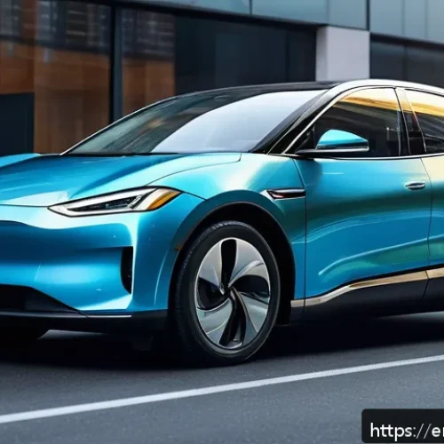 하이브리드 차량의 소프트웨어 업데이트 필요성 - A sleek modern hybrid car parked in a clean urban environment, with a transparent digital overlay sh...