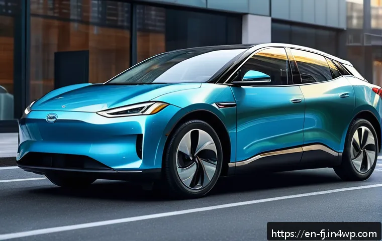 하이브리드 차량의 소프트웨어 업데이트 필요성 - A sleek modern hybrid car parked in a clean urban environment, with a transparent digital overlay sh...